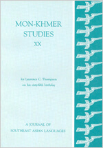 The Mon-Khmer Studies Journal Volumn 20